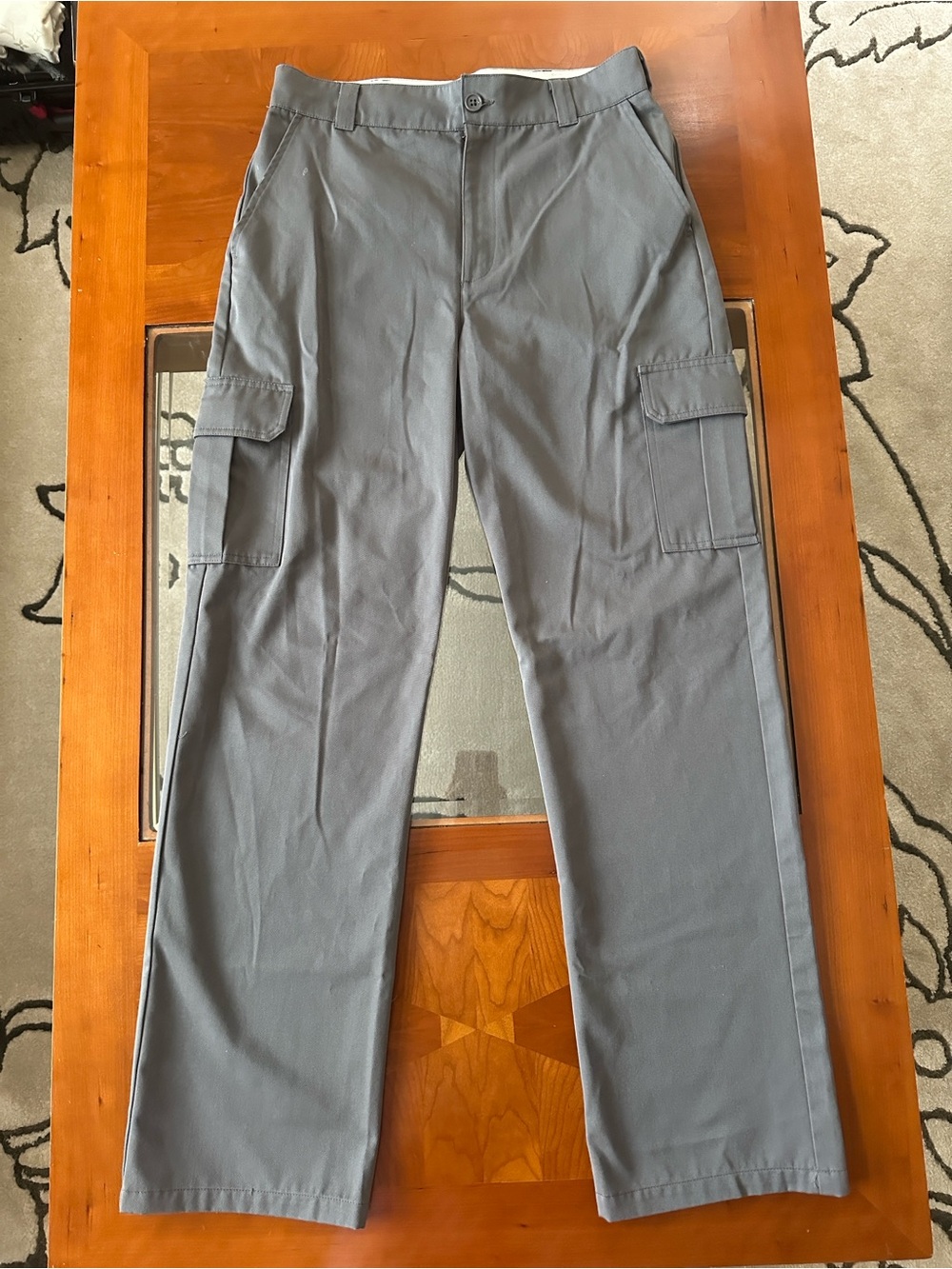 Garage Gray Cargo Pants with Contrast Waistband
